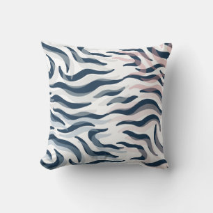 Tierdruck in Marine und Aquarell Kissen