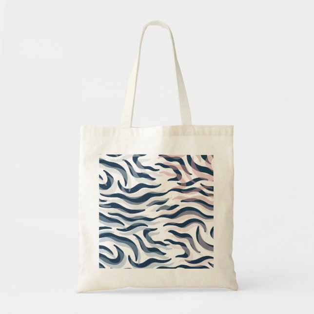 Tierdruck in Marine und Aquarell Tragetasche (Vorne)