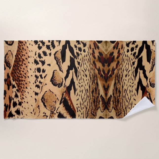 Tierdruck, Leopard, Geparden       Strandtuch (Vorderseite)