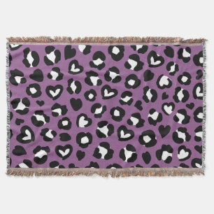 Tierdruck, Lila Leopard, Geparden, Herz Decke