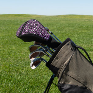 Tierdruck, Lila Leopard, Herz, Ihr Name Golf Headcover