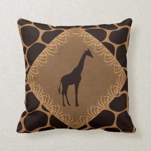 Tierdruck mit Giraffe Kissen