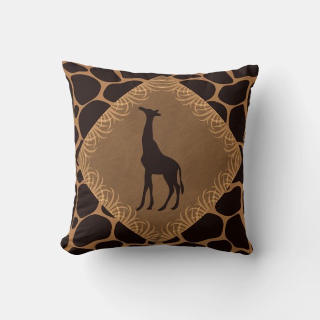 Tierdruck mit Giraffe Kissen (Vorderseite)