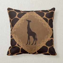 Tierdruck mit Giraffe Kissen