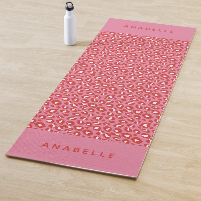 Tierdruck Moderne, bunte Leoparden Yogamatte (Beispiel)