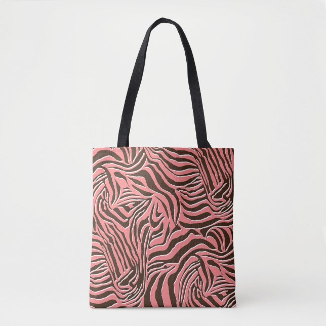 Tierdruck, nahtloses Zebramuster. Tasche (Vorderseite)
