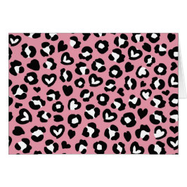 Tierdruck, rosa Leopard, Geparden, Herz