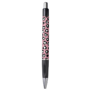 Tierdruck, rosa Leopard, Geparden, Herz Kugelschreiber