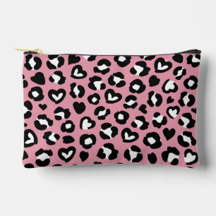 Tierdruck, rosa Leopard, Geparden, Herz Zubehörtasche