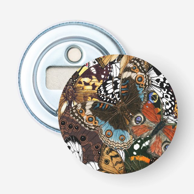 Tierdruck. Schmetterlingsflügel. Flaschenöffner (Vorderseite)