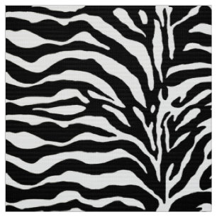 Tierdruck, Zebra in Schwarz und Weiß Stoff