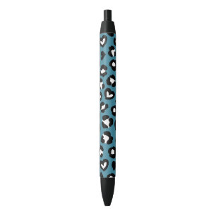Tierdrucke, Blauer Leopard, Geparden, Herz Kugelschreiber