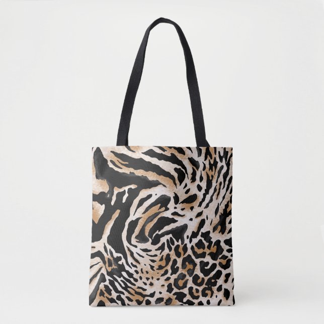 Tierdrucke: Leopard Zebra Tiger Tasche (Vorderseite)