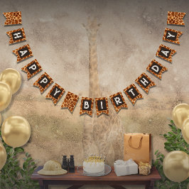 TierdruckGiraffe Geburtstagsbanner Wimpelkette