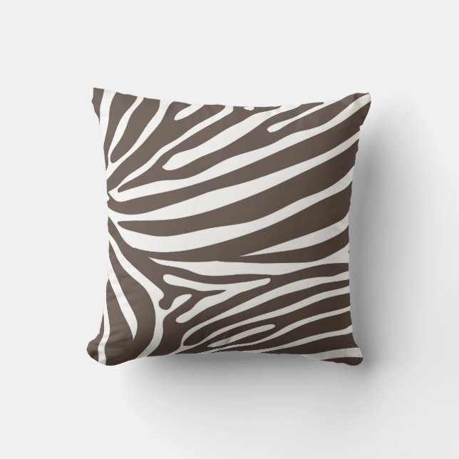 Tierdruckkissen - Zebra Brown Kissen (Vorderseite)