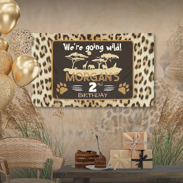 Tierdruckleopard Geburtstagsbanner Banner