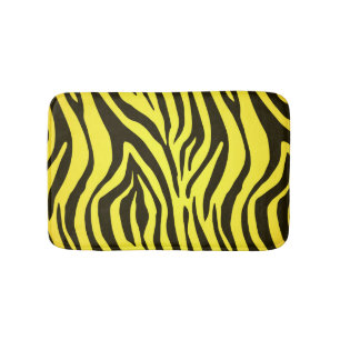 Tierdruckmuster des gelben Zebra Badematte