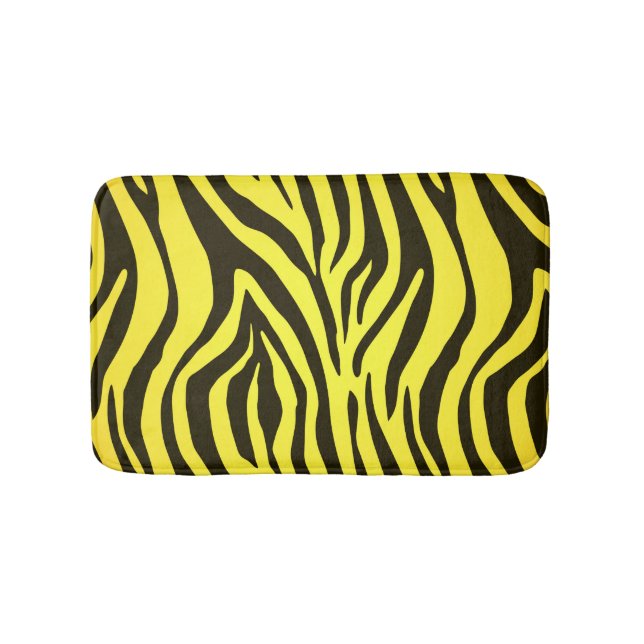 Tierdruckmuster des gelben Zebra Badematte (Vorderseite)