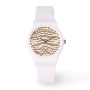 TIERDRUCKNEUTRAL ZEBRA CUSTOM WHITE WATCH ARMBANDUHR