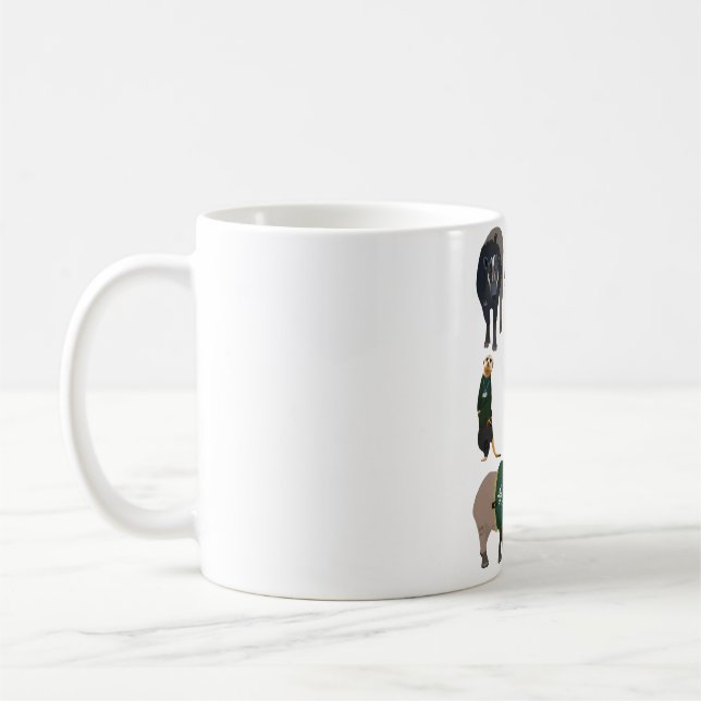 Tiere als Zookeepers Kaffeetasse (Links)