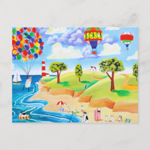 Tiere am Strand Postkarte