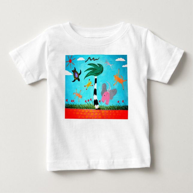 Tiere am Wind-T - Shirt (Vorderseite)