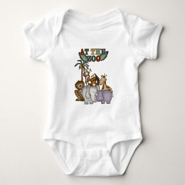 Tiere an den Zoo-T-Shirts und den Geschenken Baby Strampler (Vorderseite)