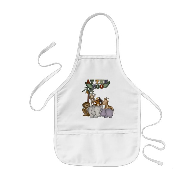 Tiere an den Zoo-T-Shirts und den Geschenken Kinderschürze (Vorne)