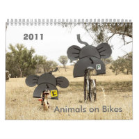 Tiere auf Fahrrädern 2011 Kalender Elefant