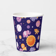 Tiere auf Party-Cups
