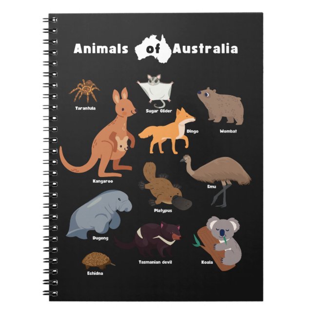 Tiere aus Australien Aussie Wildlife Notizblock (Vorderseite)