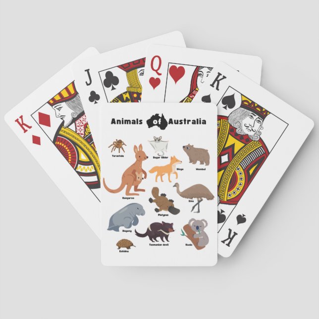 Tiere aus Australien Aussie Wildlife Spielkarten (Rückseite)