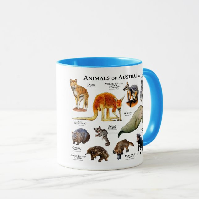 Tiere aus Australien Tasse (VorderseiteRechts)