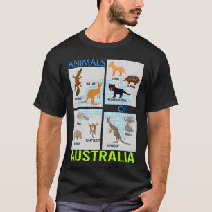 Tiere Australiens Australische Tiere retro T-Shirt