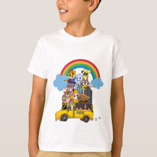 Tiere, Autos, Regenbogen T-Shirt