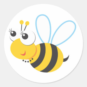 Tiere - Bienen Runder Aufkleber