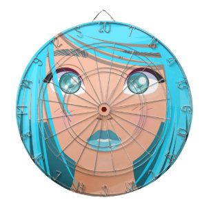 TIERE CARTOON GIRL DARTSCHEIBE