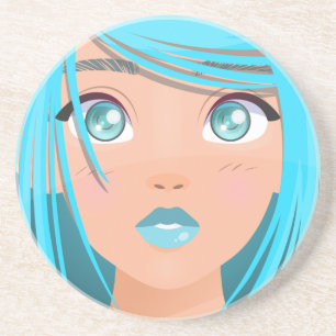 TIERE CARTOON GIRL GETRÄNKEUNTERSETZER