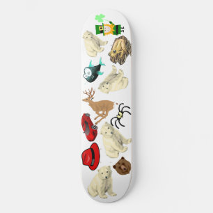 Tiere Collage Jungen Spaß Extreme Sportarten Skateboard