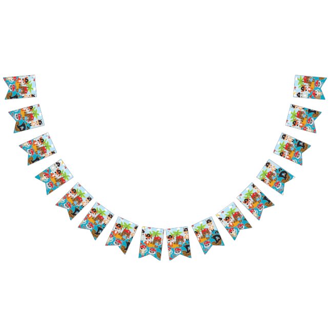 TIERE CREW Party Piratenjagdflaggen Wimpelkette (Alle)