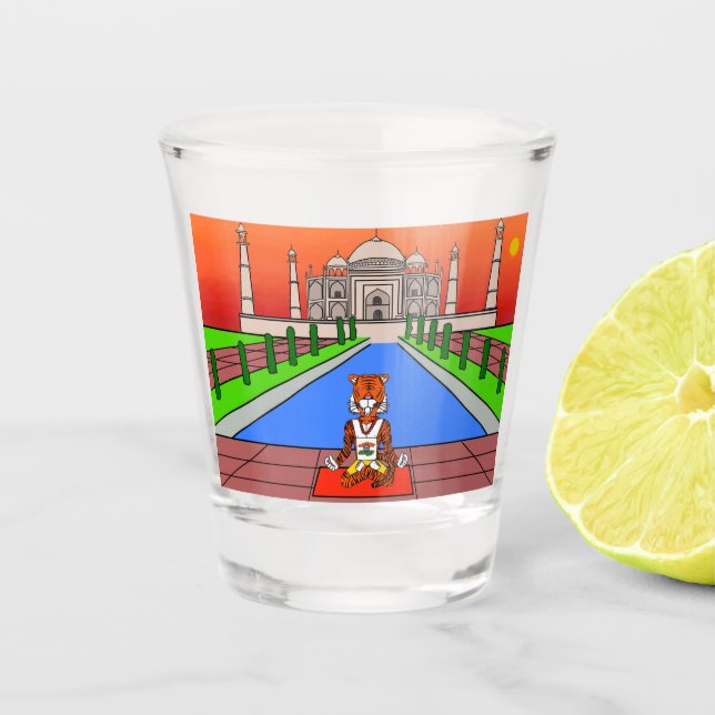 Tiere der Welt, Indien: Tiger Schnapsglas (Vorderseite)