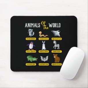 Tiere der Welt Lustige echte Namen von Tieren Mousepad