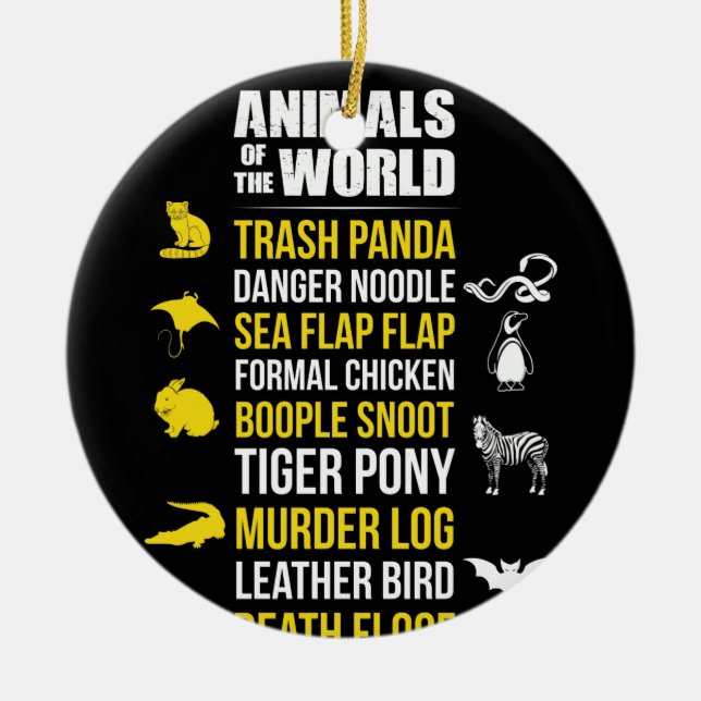 Tiere der Welt Müllpanda Gefahr Noodle Keramik Ornament (Vorne)