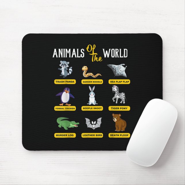 Tiere der Weltnamen Mousepad (Mit Mouse)