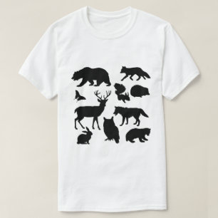 Tiere des Waldes, wild lebende Tiere T-Shirt