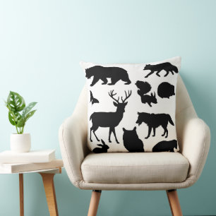 Tiere des Waldes, Wildtiere Kissen