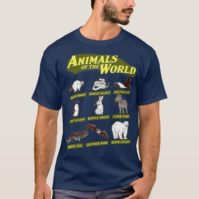 Tiere des weltweiten Müllpanda-Namens T-Shirt (Vorderseite)