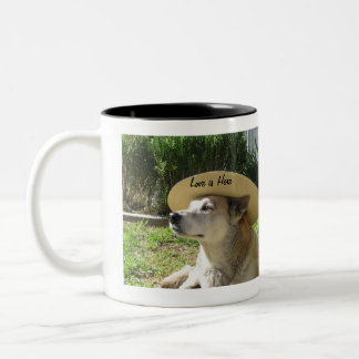 Tiere geben Liebe Zweifarbige Tasse