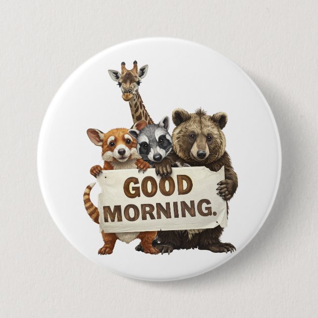 Tiere, Guten Morgen, Button (Vorderseite)