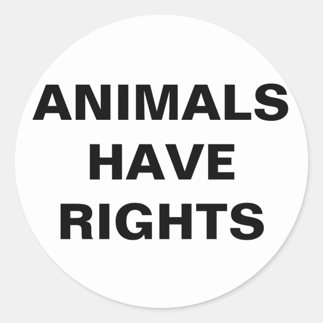 Tiere haben Rechte Aufkleber (Vorderseite)